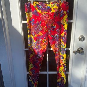 LuLaRoe TC2 Colorful Butterfly Floral Leggings
